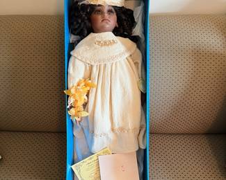 R85 - $35. African American Duck House Doll. Heirloom. 28" tall. 