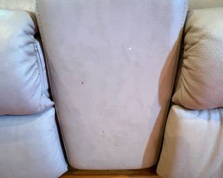 R1 - $350 Each. *2 Available* Haverty's Motion Leather Reclining Sofa. 3 seats - both ends are recliners. Moves in 5 Pieces. Assembled it is 113" long x 38" deep x 38" tall. Floor to Seat is 18.5".  These are located on the 3rd floor. YOU NEED 2 STRONG PEOPLE to move!