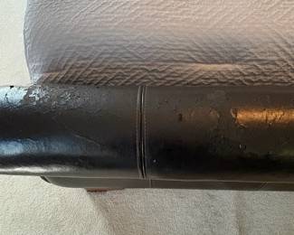 R9 - $50. Queen Size Faux Leather Bed. Has significant peeling. Mattress included if you'd like it. 