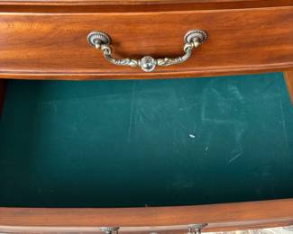 R11 - $750. Michael Amini Signature Series by AICO Hazelnut “Villagio” table & chairs wood dining table set & china cabinet.  Table does have some surface scratches and Table has 6 upholstered chairs and extendable leaf for flexible sizing. \  DIMENSIONS:  China Cabinet  Dimensions: 88 1/2"H x 66"W x 19"D Features Built in 3-mood touch lighting system