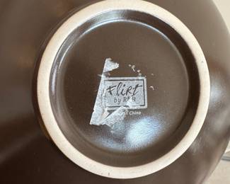 $30. 14 Pc. Flirt by R&B China. Brown & Pink with Coffee Beans. R70 - $30. 14 Pc. Flirt by R&B China. Brown & Pink with Coffee Beans. 