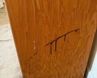 R97 - $75. Thornwood 6 Drawer Dresser. Has marks on the top and side. All drawers slide. Measures 36" wide x 18.5" deep x 56" tall. 