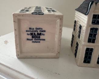 R21 - $50. 3 Pieces of Blue Delft's KLM by BOLs. 2 are empty. 