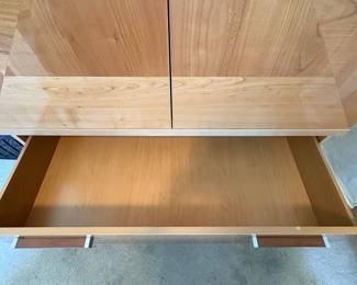 R5 - $300. Alf Italia High Gloss Armoire / Media Cabinet. Measures 44.5" wide x 21.5" deep x 74.25" tall. Located on the 2nd story. Please have 2 strong people to move!