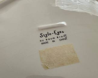 R64 - $30 Set of Fish Dishes. Style-Eyes by Baum Bros. All pieces have crazing but great serving pieces!