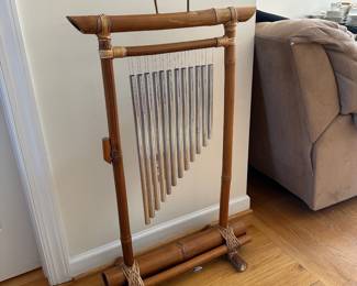 R20 - $40. Bamboo Pagoda Wind Chime. Measures 42" tall. 