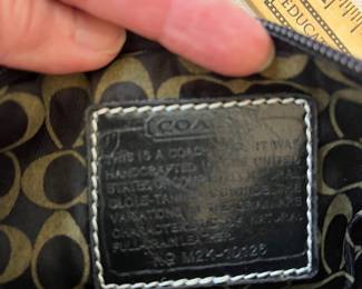 R52 - $25. Coach Signature Demi Pouch Wristlet. Vintage with tags. 