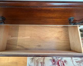 R12 - $125. Chest of Drawers / Dresser. Measures 40.25" x 20" deep x 50.25" tall. All drawers slide. Has been used in a dining room for extra linen storage. 