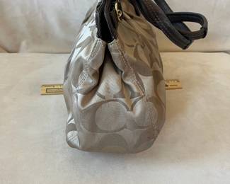 R51 - $25. Y2K Coach Signature Canvas Hobo Bag. 