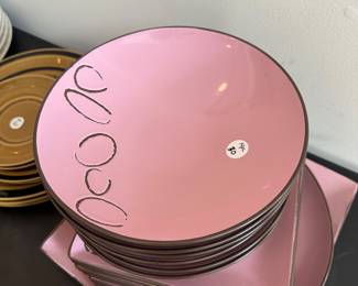 R70 - $30. 14 Pc. Flirt by R&B China. Brown & Pink with Coffee Beans. 