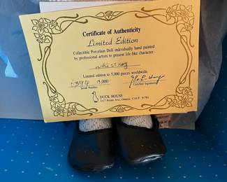 R85 - $35. African American Duck House Doll. Heirloom. 28" tall. 