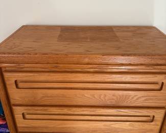 R97 - $75. Thornwood 6 Drawer Dresser. Has marks on the top and side. All drawers slide. Measures 36" wide x 18.5" deep x 56" tall. 