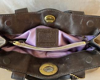 R51 - $25. Y2K Coach Signature Canvas Hobo Bag. 