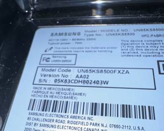 R31 - $300. 65" Samsung Curved Smart TV. Model UN65KS8500FXZA. Picture looks great - no issues. On the 3rd floor so didn't see many hours after the kids moved out!