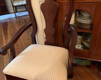 Set of six chairs and matching table 