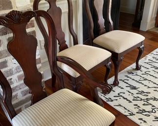 4 armless and 2 with arms table set