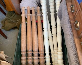 Wooden spindles for tables or stairs or to make candle sticks with