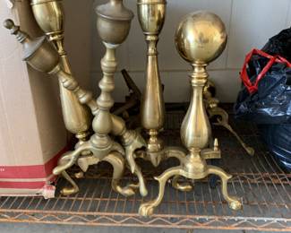 Brass fireirons