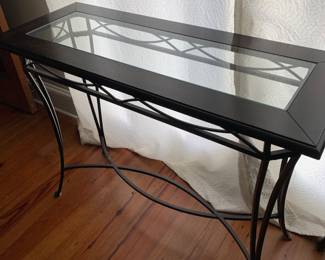 Wood and metal console