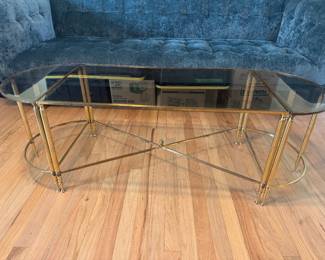 Vintage brass modular coffee table