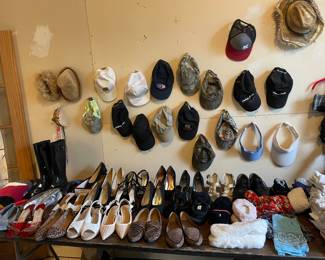 Hats, shoes — mens and womens