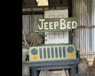 Jeep Toddler bed, needs a mattress. 