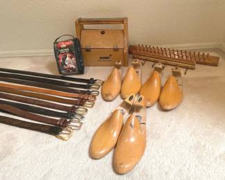Shoe Necessities, Tie Rack  Leather Belts