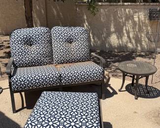 Patio Couch, Ottoman  Side Table