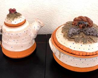 Pottery Bowl  Teapot