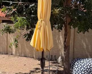 2 8 Yellow Patio Umbrellas