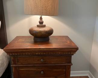 1 of 2   J.J. Ashley Nightstand and Lamp