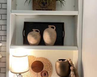 Vases, Tray, Lamp, etc.