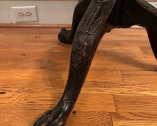 Side table with claw feet
