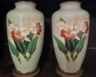 Ando Style Japanese Cloisonné Vases