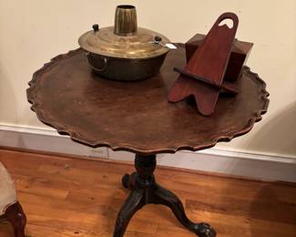 Side table with claw feet