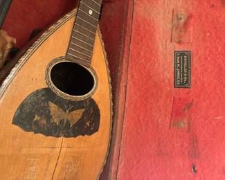 Vintage mandolin and case