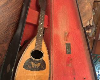 Vintage mandolin and case