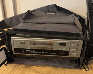 Panasonic Portable Video Cassette Recorder with bag