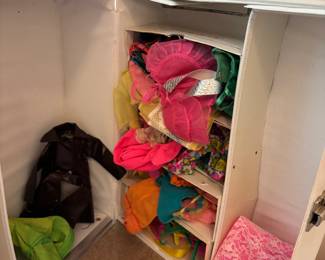 Barbie clothes storage full of clothes!