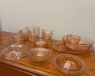Pink Depression glass
