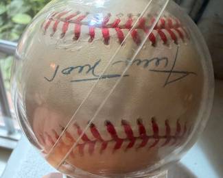 Willie Mays autographed baseball