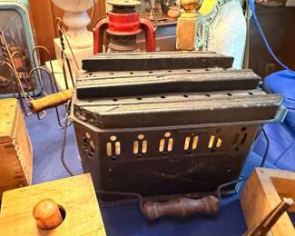 Antique Metal Tackle Box Tool Box Wooden Primitives