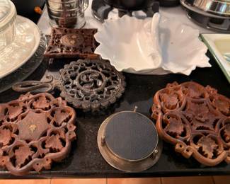 Cast Iron Trivets and Decorative Iron Pieces Collection