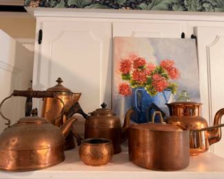Copper Kettles Teapots and Vessels Collection
