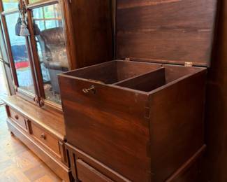 Mahogany Drop Front Secretary Desk with Drawers