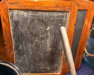 Antique Slate Chalkboard Wood Frame Chalk School Primitive