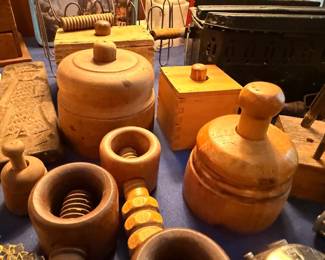 Antique Wooden Butter Molds Primitive Wood Boxes Kitchen Collectibles