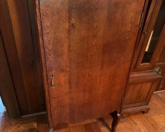 Antique Wooden Storage Cabinet Cupboard with Paneled Door
