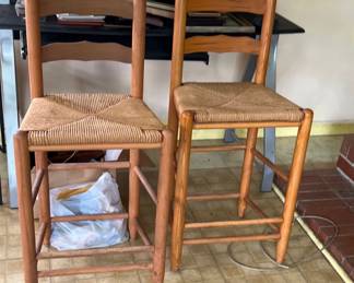 2 Tall Ladder Back Chairs