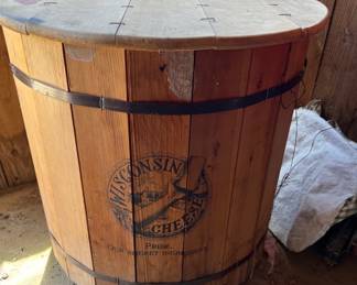 Wisconsin Cheese Table Display on Wheels